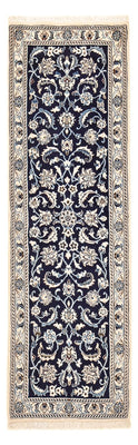 Tapis de couloir Tapis persan - Nain - Royal - 197 x 61 cm - bleu foncé
