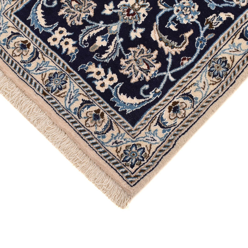 Tapis de couloir Tapis persan - Nain - Royal - 197 x 61 cm - bleu foncé