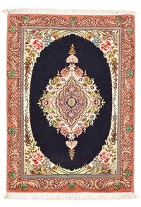 Tapis persan - Tabriz - Royal - 90 x 60 cm - bleu foncé