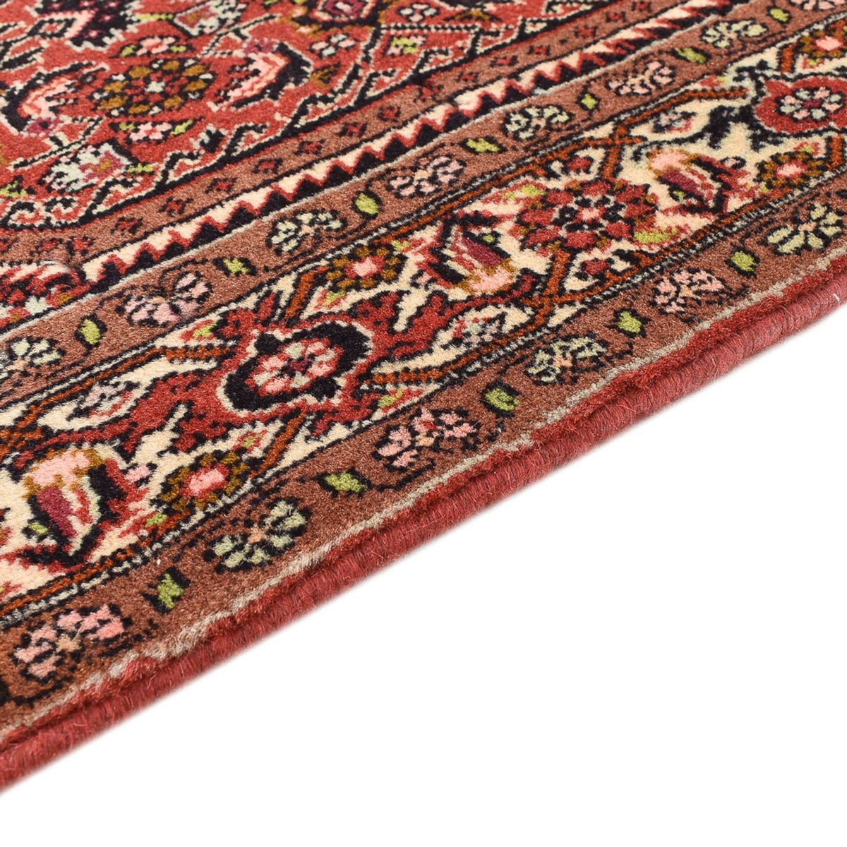 Tapis persan - Bidjar - 130 x 82 cm - rouge clair