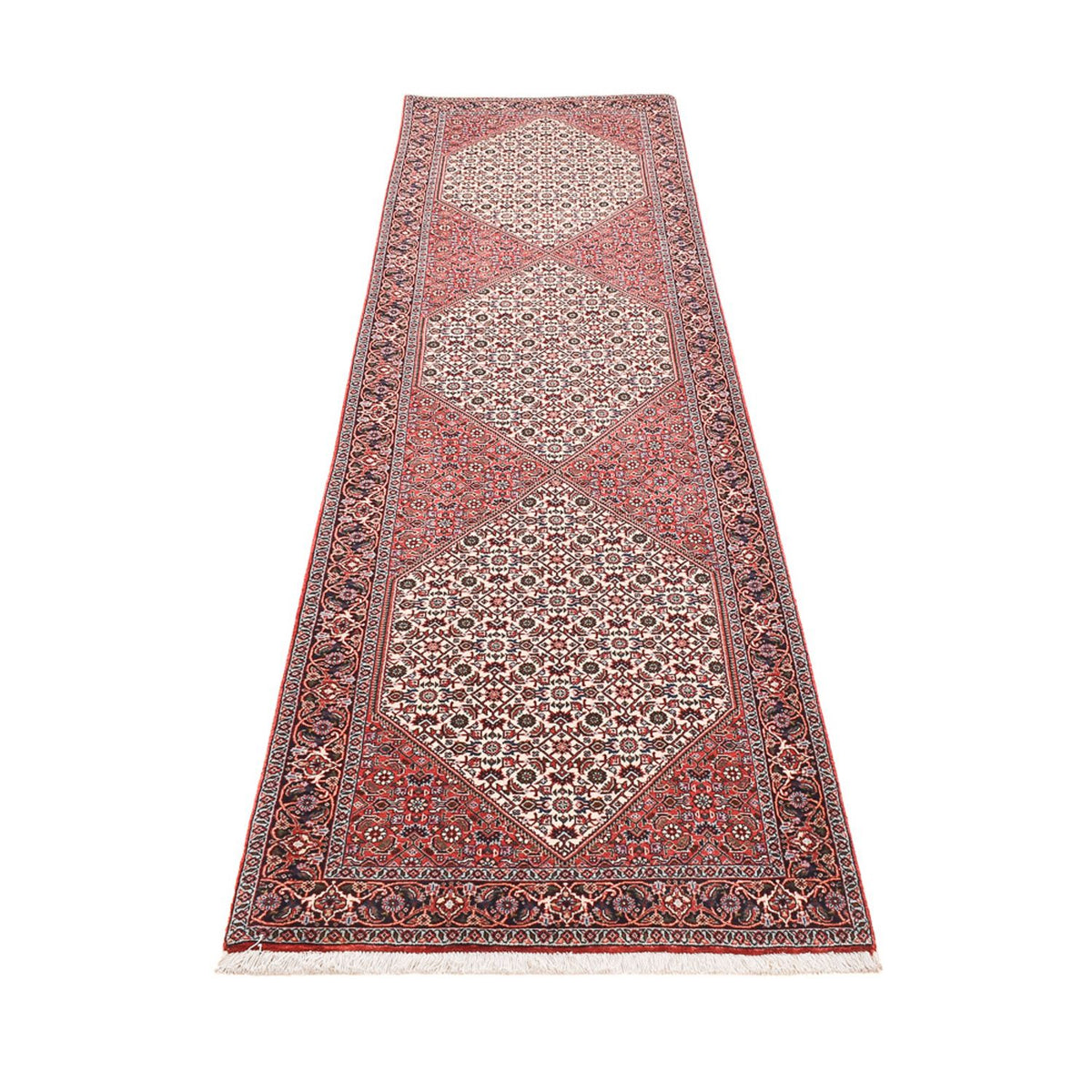 Tapis de couloir Tapis persan - Bidjar - 297 x 85 cm - rouille