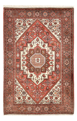 Tapis persan - Bidjar - 138 x 86 cm - rouge clair
