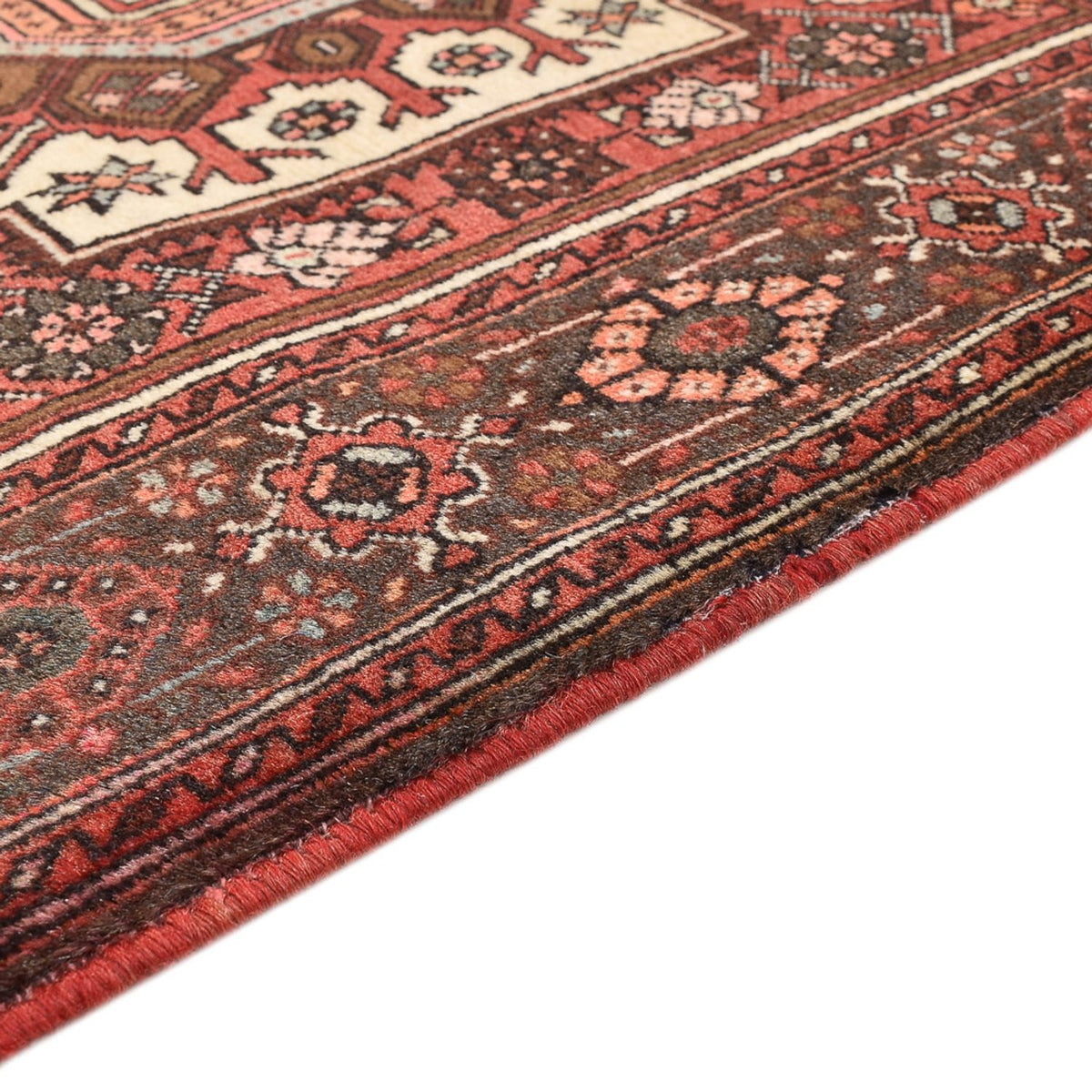Tapis persan - Bidjar - 138 x 86 cm - rouge clair