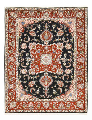 Tapis persan - Ghom - 180 x 140 cm - bleu foncé