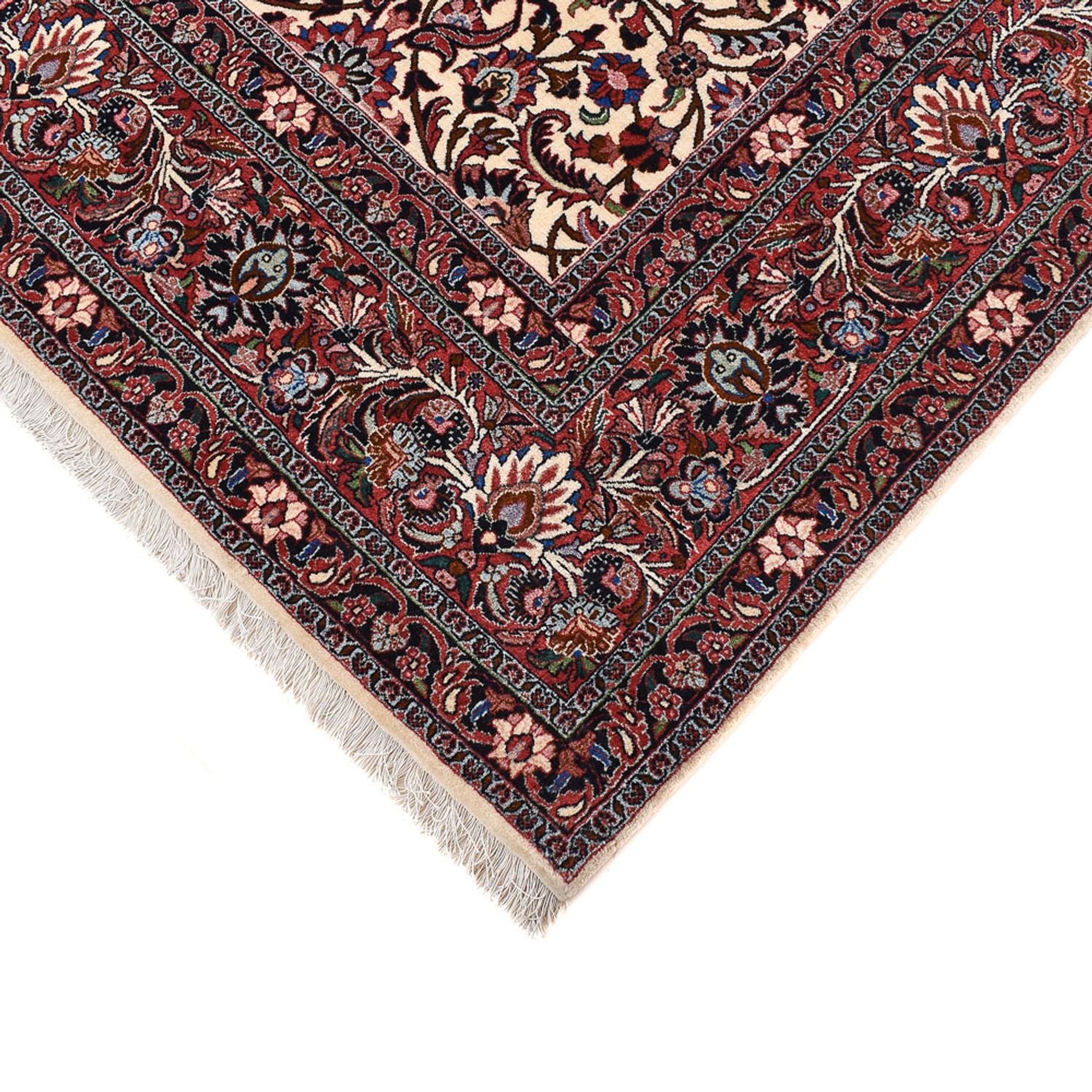 Tapis persan - Bidjar - 400 x 302 cm - rouge bordeaux