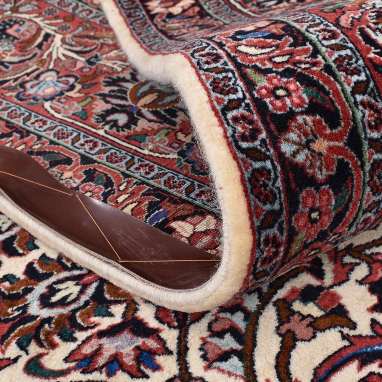 Tapis persan - Bidjar - 400 x 302 cm - rouge bordeaux