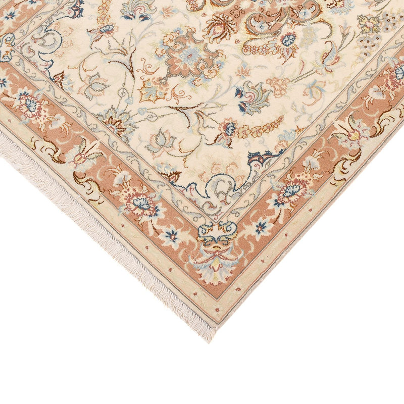 Tapis de couloir Tapis persan - Tabriz - Royal - 370 x 87 cm - beige