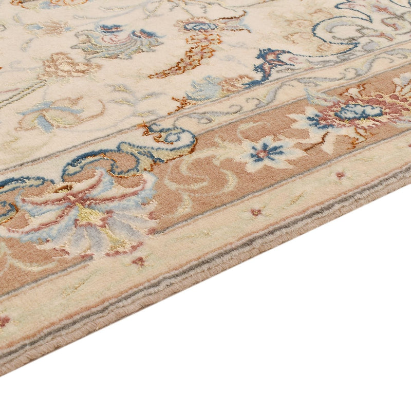 Tapis de couloir Tapis persan - Tabriz - Royal - 370 x 87 cm - beige