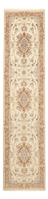 Tapis de couloir Tapis persan - Tabriz - Royal - 372 x 87 cm - beige