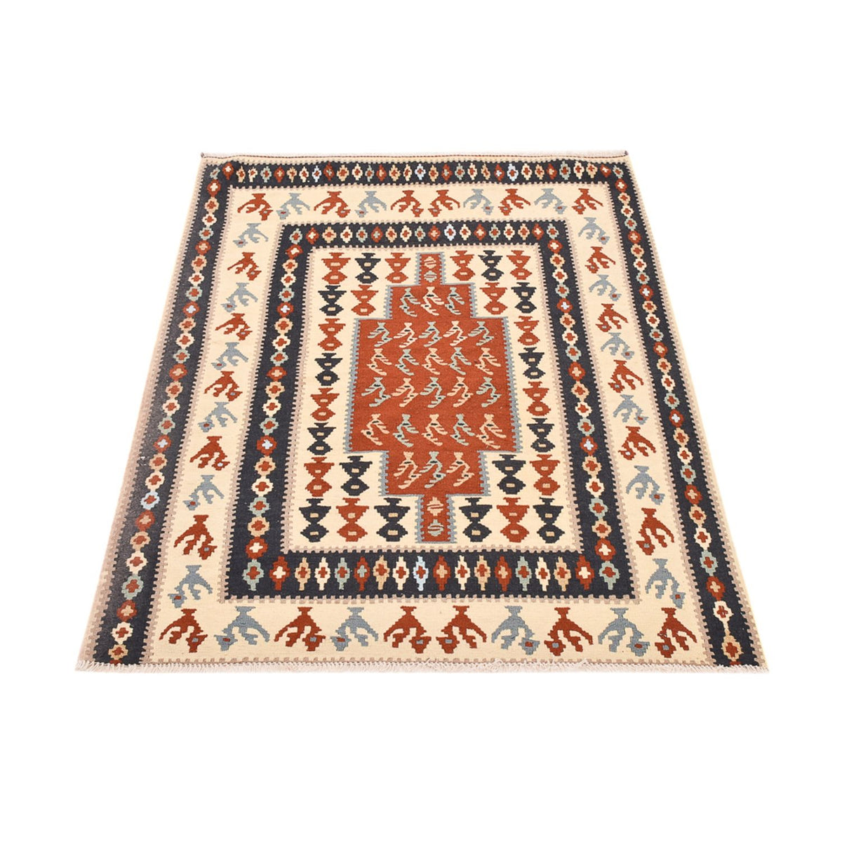 Tapis Kelim - Oriental - 145 x 111 cm - multicolore
