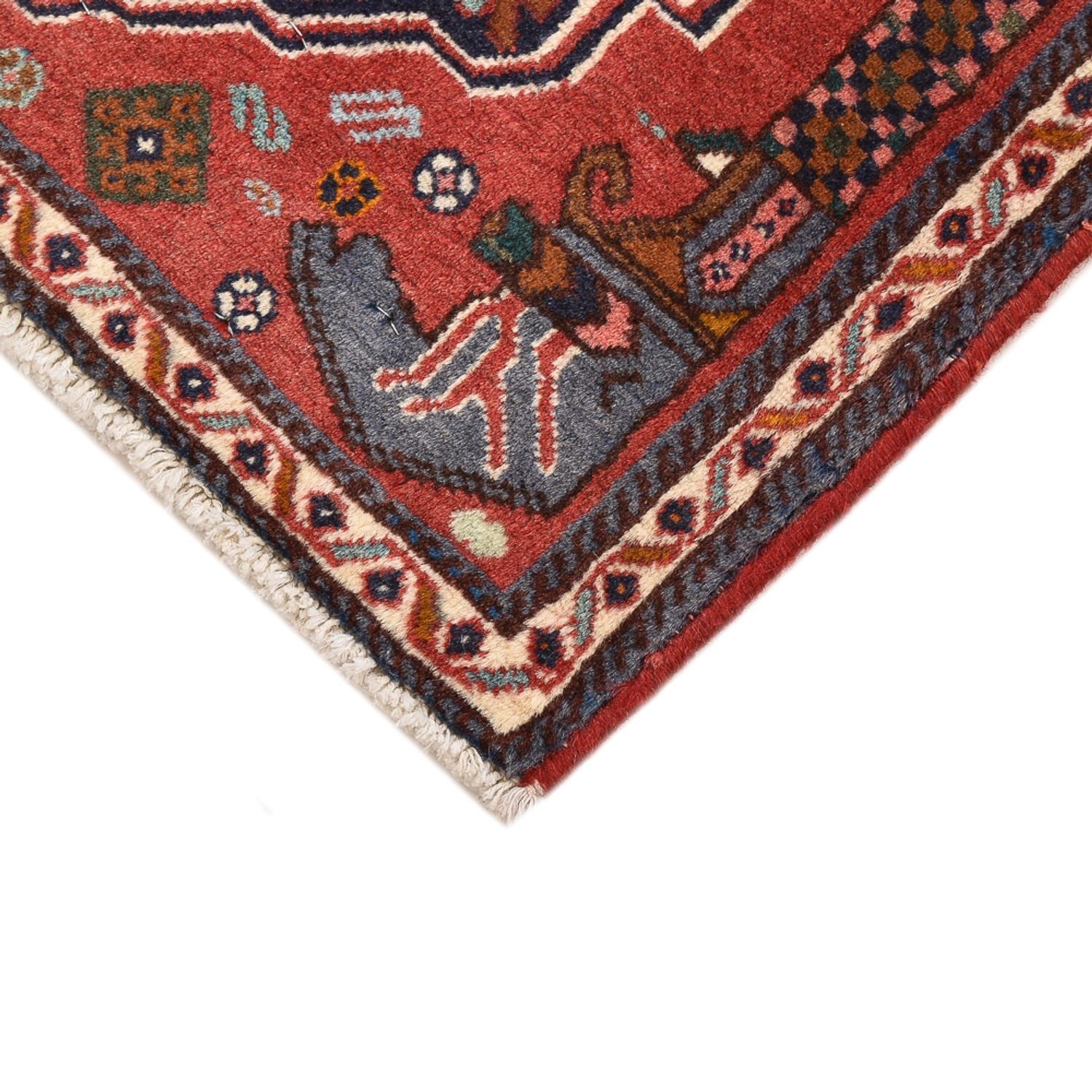 Tapis persan - Nomadic - 60 x 35 cm - bleu foncé