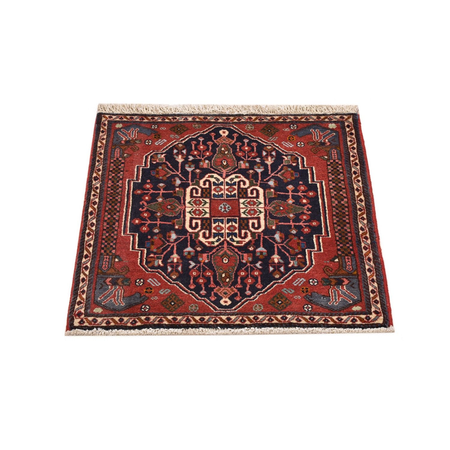 Tapis persan - Nomadic - 60 x 35 cm - bleu foncé