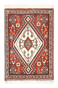 Tapis Gabbeh - Persan Kashkuli - 60 x 35 cm - rouge