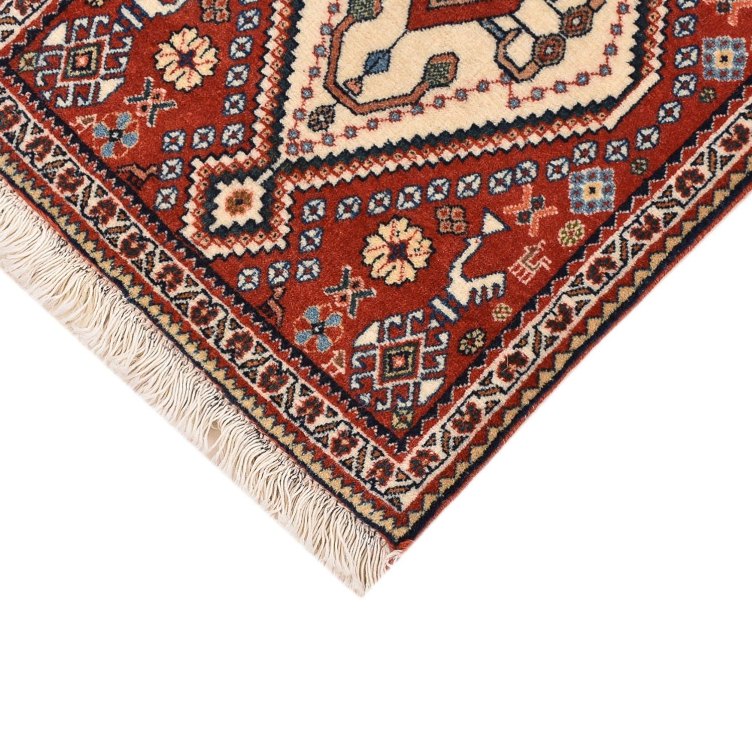 Tapis Gabbeh - Persan Kashkuli - 60 x 35 cm - rouge