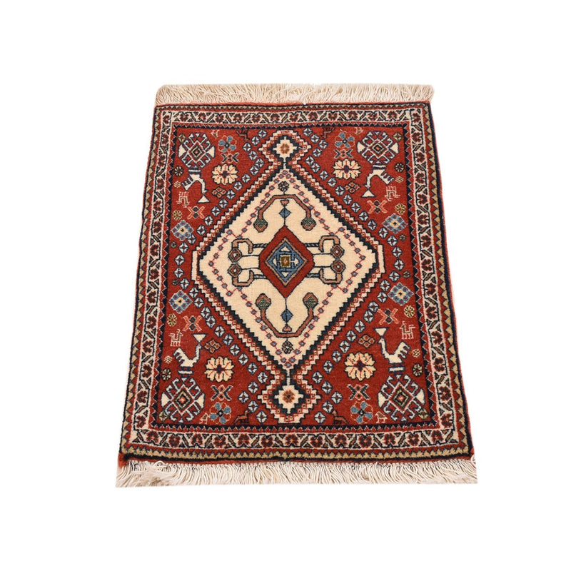 Tapis Gabbeh - Persan Kashkuli - 60 x 35 cm - rouge