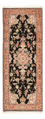Tapis de couloir Tapis persan - Tabriz - Premium - 210 x 80 cm - bleu foncé