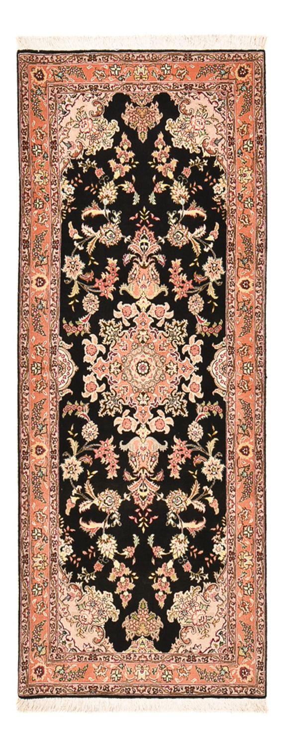 Tapis de couloir Tapis persan - Tabriz - Premium - 210 x 80 cm - bleu foncé