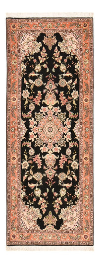 Tapis de couloir Tapis persan - Tabriz - Premium - 210 x 80 cm - bleu foncé