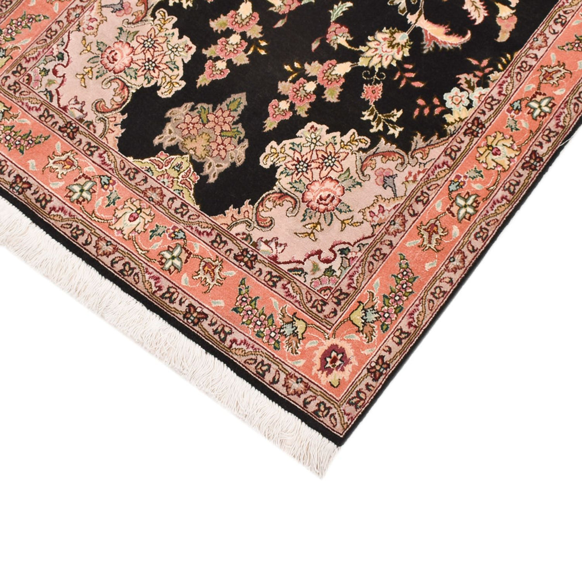 Tapis de couloir Tapis persan - Tabriz - Premium - 210 x 80 cm - bleu foncé