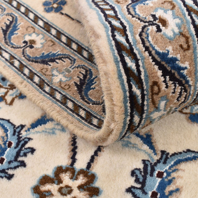 Tapis de couloir Tapis persan - Nain - Royal - 200 x 60 cm - crème