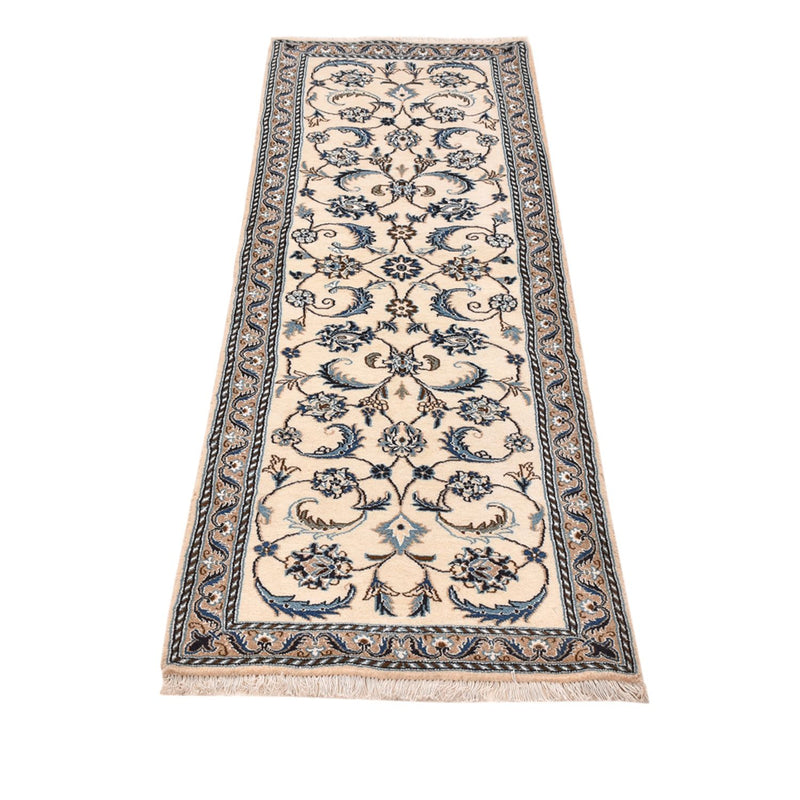 Tapis de couloir Tapis persan - Nain - Royal - 200 x 60 cm - crème