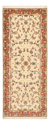 Tapis de couloir Tapis persan - Tabriz - Premium - 205 x 81 cm - beige