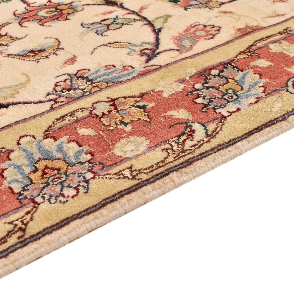 Tapis de couloir Tapis persan - Tabriz - Premium - 205 x 81 cm - beige