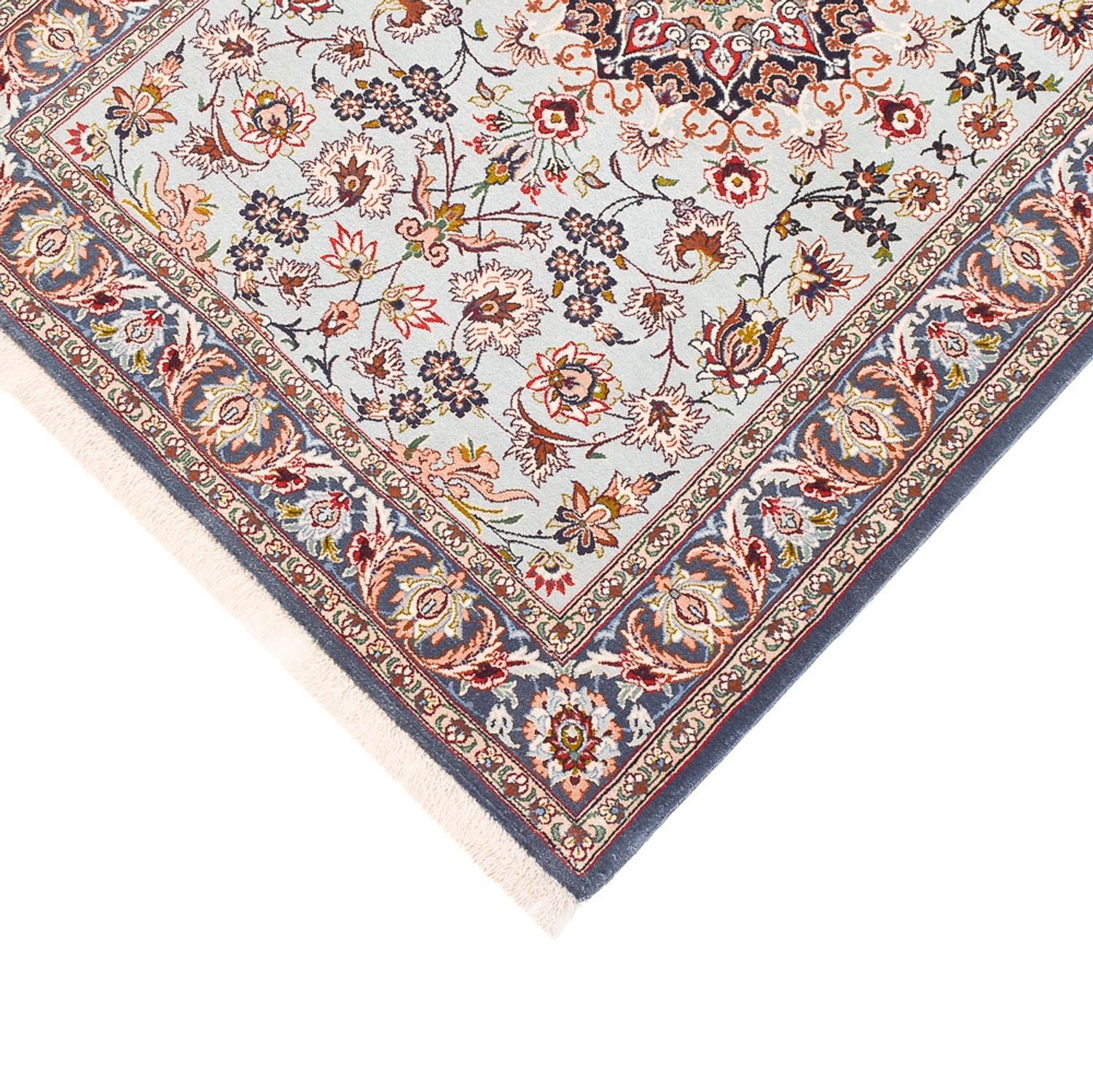 Tapis de couloir Tapis persan - Isfahan - Premium - 313 x 83 cm - rouille