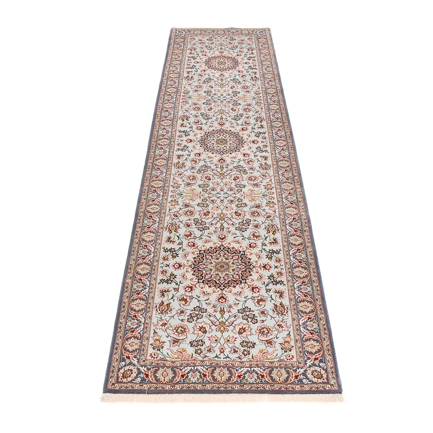 Tapis de couloir Tapis persan - Isfahan - Premium - 313 x 83 cm - rouille