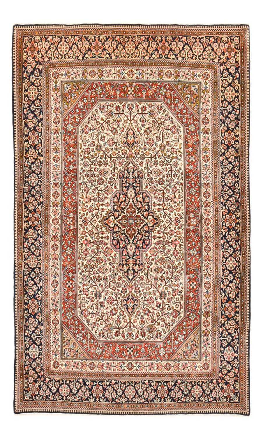 Tapis persan - Ghom - 220 x 136 cm - rouille