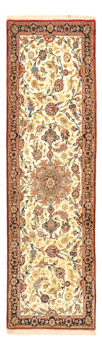 Tapis de couloir Tapis persan - Ghom - Royal - 195 x 58 cm - beige clair