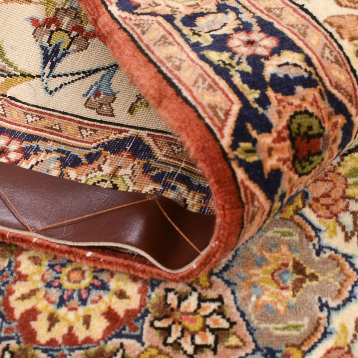 Tapis de couloir Tapis persan - Ghom - Royal - 195 x 58 cm - beige clair