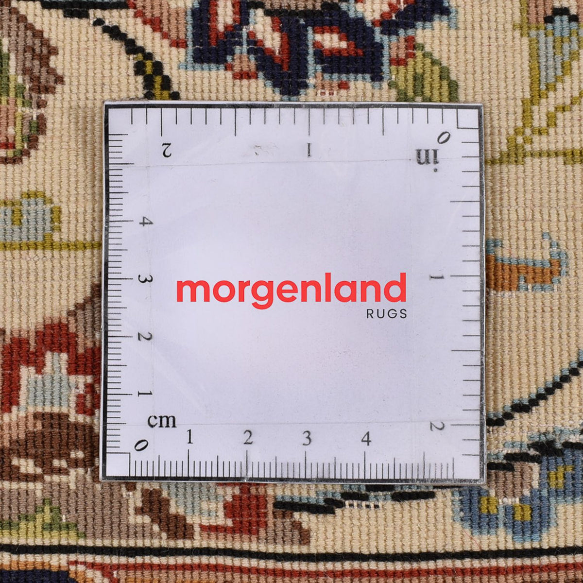 Tapis de couloir Tapis persan - Ghom - Royal - 195 x 58 cm - beige clair