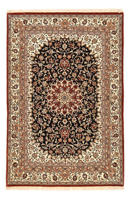 Tapis persan - Ghom - Royal - 154 x 103 cm - bleu foncé