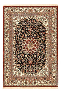 Tapis persan - Ghom - Royal - 154 x 103 cm - bleu foncé