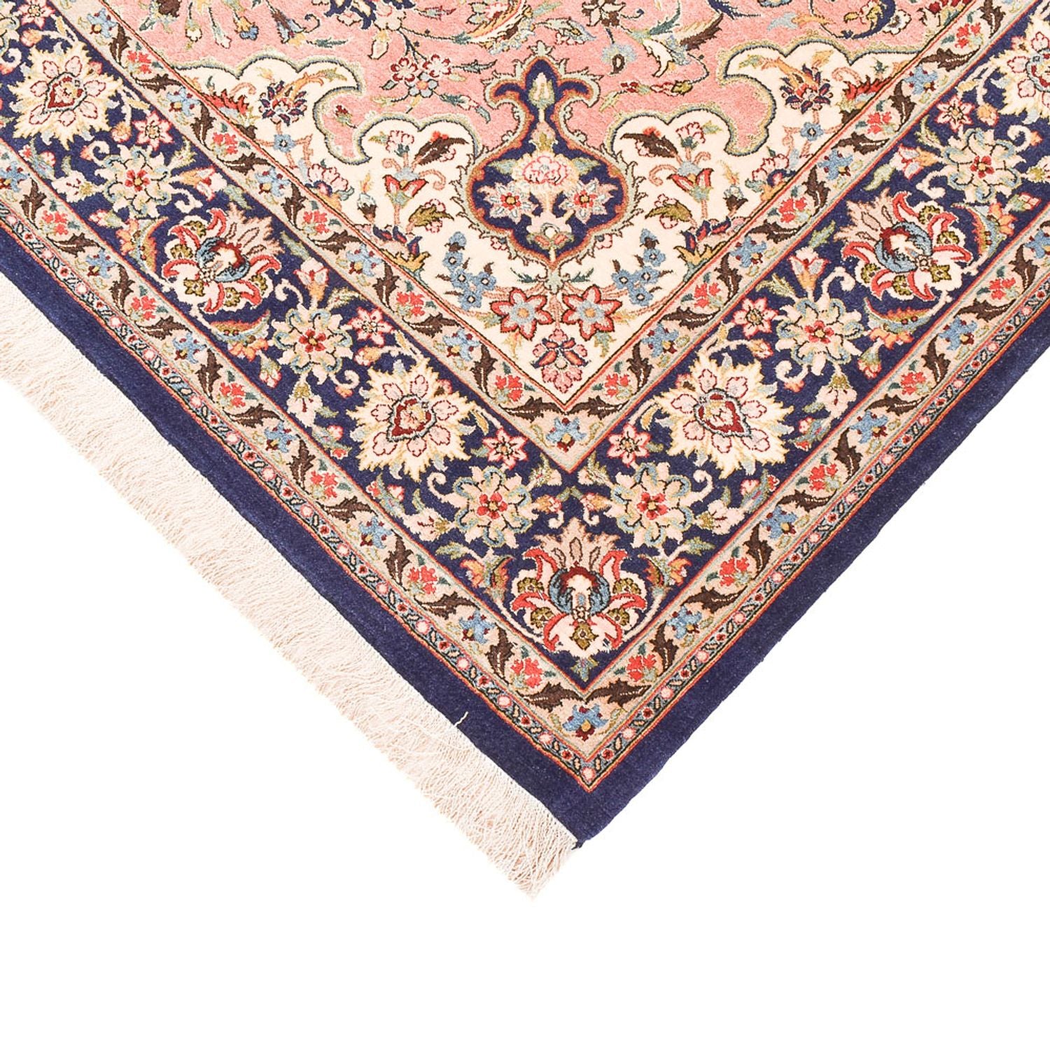 Tapis persan - Ghom - Royal - 216 x 135 cm - rouge clair
