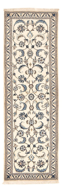 Tapis de couloir Tapis persan - Nain - Royal - 202 x 60 cm - crème