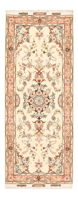 Tapis de couloir Tapis persan - Tabriz - Royal - 210 x 81 cm - beige