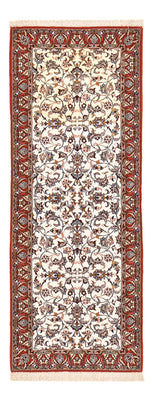 Tapis de couloir Tapis persan - Isfahan - Premium - 190 x 70 cm - beige foncé