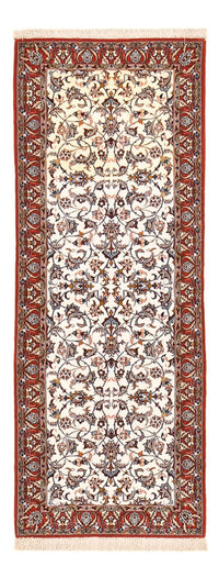 Tapis de couloir Tapis persan - Isfahan - Premium - 190 x 70 cm - beige foncé