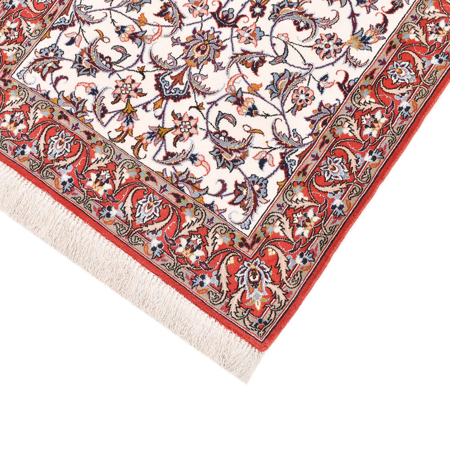 Tapis de couloir Tapis persan - Isfahan - Premium - 190 x 70 cm - beige foncé