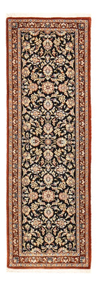 Tapis de couloir Tapis persan - Ghom - Royal - 155 x 55 cm - bleu foncé
