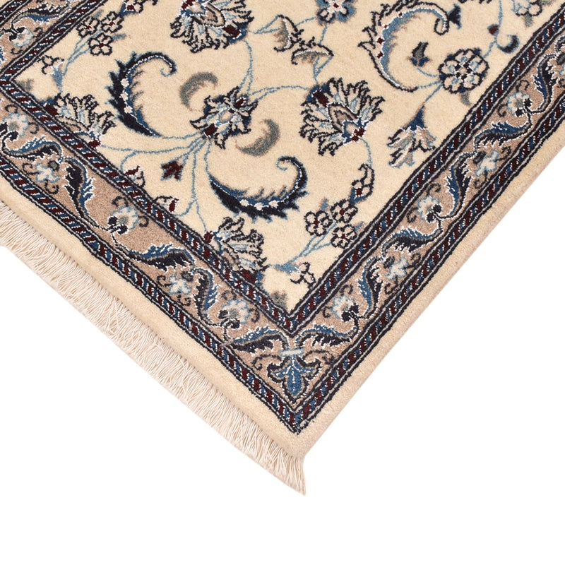 Tapis de couloir Tapis persan - Nain - Royal - 202 x 58 cm - crème