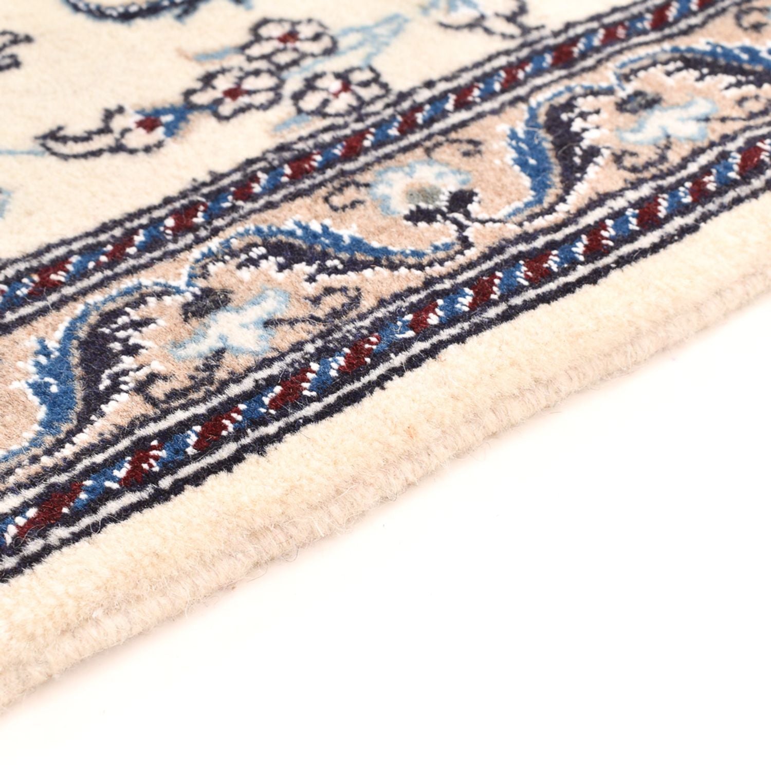 Tapis de couloir Tapis persan - Nain - Royal - 202 x 58 cm - crème