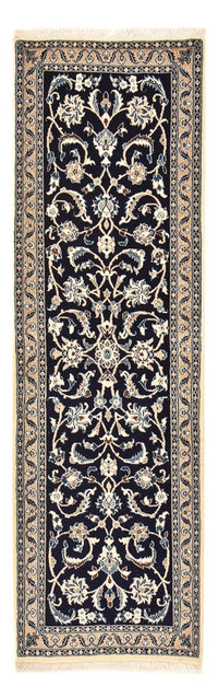Tapis de couloir Tapis persan - Nain - Royal - 196 x 66 cm - bleu foncé