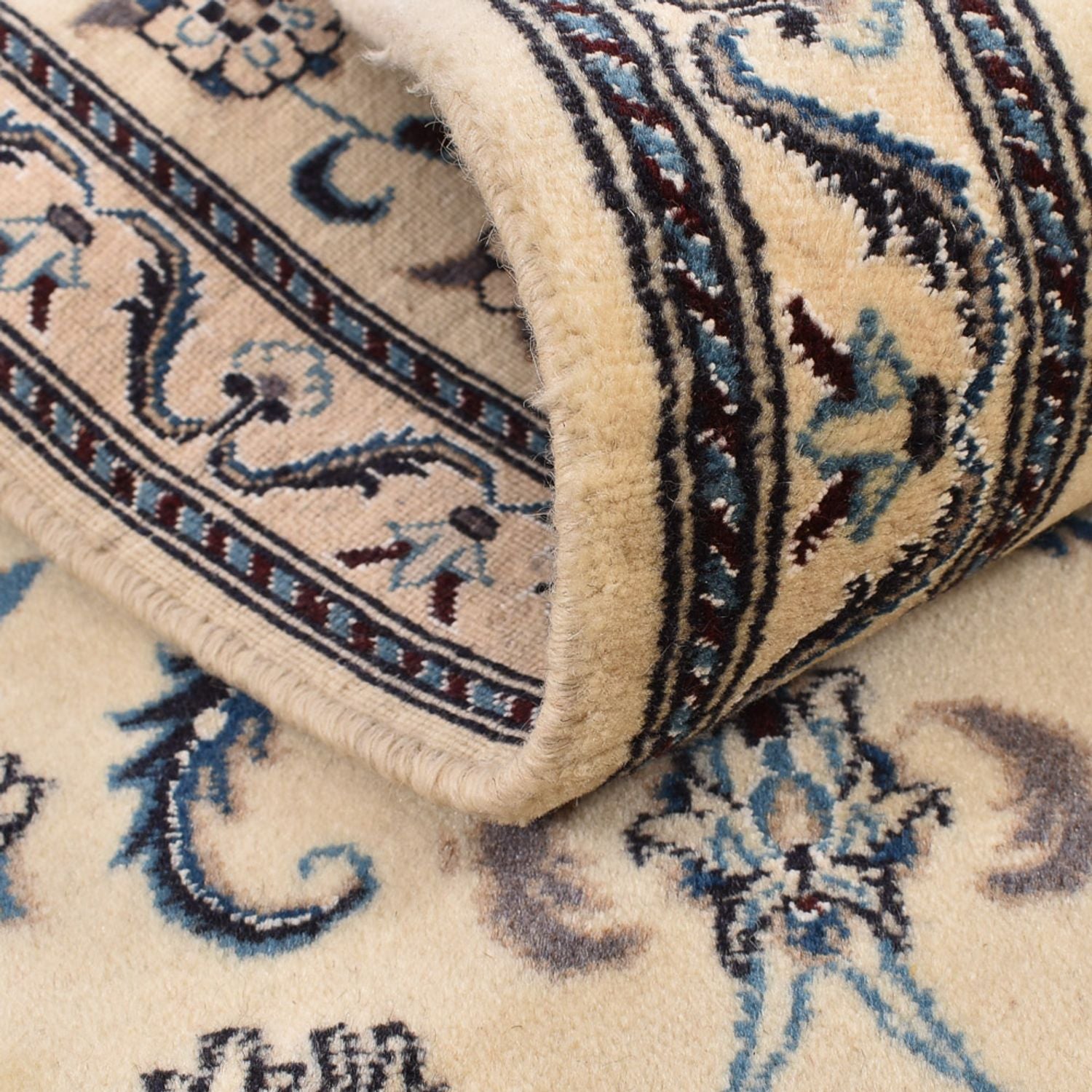 Tapis de couloir Tapis persan - Nain - Royal - 199 x 60 cm - beige