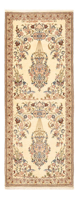 Tapis de couloir Tapis persan - Ghom - 193 x 77 cm - beige