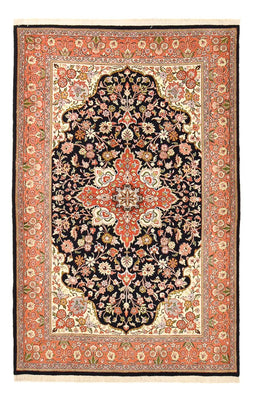 Tapis persan - Ghom - Royal - 227 x 140 cm - bleu foncé