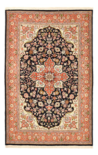Tapis persan - Ghom - Royal - 227 x 140 cm - bleu foncé