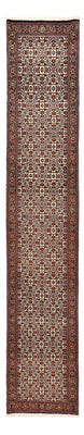 Tapis de couloir Tapis persan - Bidjar - 392 x 76 cm - rouille